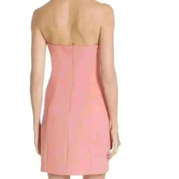 Cinq a Sept Dress Halter Mini Myla Pink Salmon Coral Gathered Front Size 6 NWOT - Picture 3 of 15